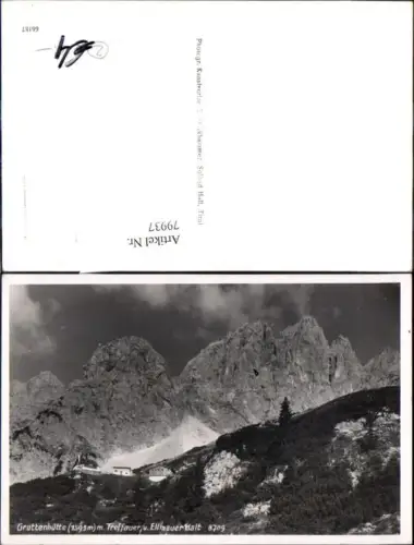 79937,Foto Ak Gruttenhütte m. Treffauer u. Ellmauer Halt Ellmau