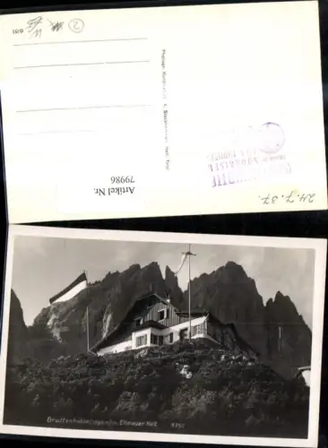 79986,Foto Ak Gruttenhütte m. Treffauer Halt Ellmau
