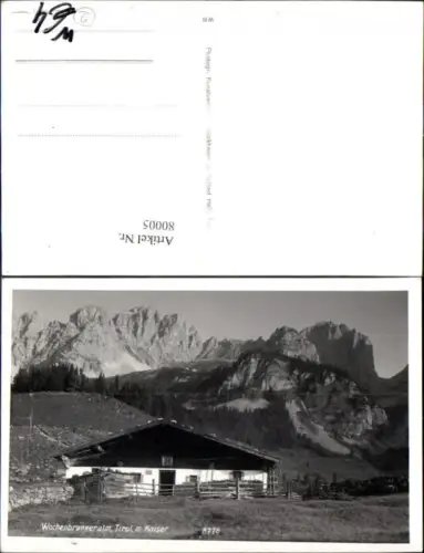 80005,Wochenbrunner Alm m. Kaisergebirge Ellmau