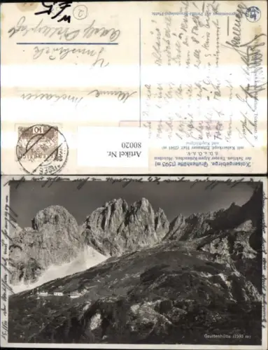 80020,Gruttenhütte m. Kaiserkopf Ellmauer Halt u. Kopftörlgrat Ellmau