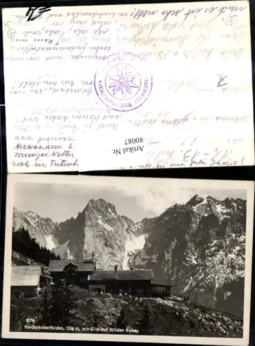 80087,Foto Ak Vorderkaiserfelden m. Blick a. Wilden Kaiser Hütte Ebbs