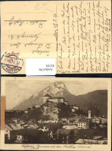 81195,Kufstein Totale mit Burg 1927