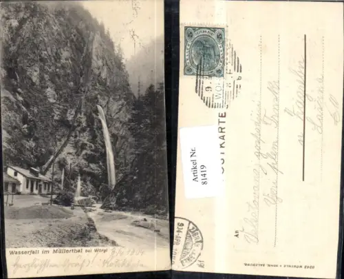 81419,Wasserfall Müllerthal b. Wörgl 1910