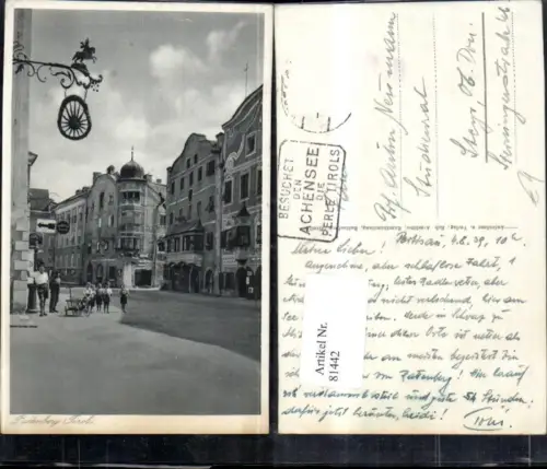 81442,Rattenberg Strassenansicht m. Personen 1939