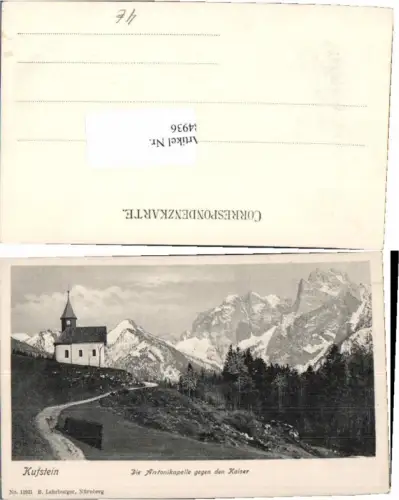 84936,Kufstein Antonikapelle m. Kaiser pu b Lehrburger