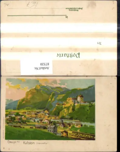 87320,Künstler Litho Gruß a. Kufstein Unterinnthal Unterinntal pub Ohnewein Co Innsbruck