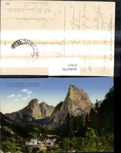 87465,Hinterbärenbad Kaisertal m. d. Kl. Halt u. d. Todtenkirchl Kufstein Ebbs