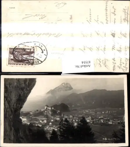 87554,Foto Ak Kufstein m. Felswand i. Vordergrund