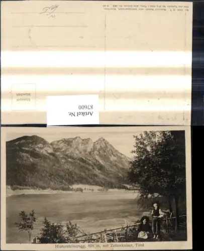 87600,Scheffau am Wilden Kaiser Hintersteinersee m. Zettenkaiser Ansicht m. Kinder Ufer