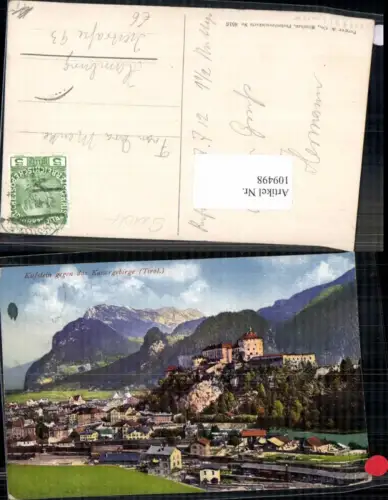 109498,Kufstein gegen Kaisergebirge m. Bahnhof pub Purger Co 8516