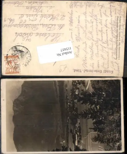 115457,Kundl bei Kufstein Unterinntal 1925 Bahnpost