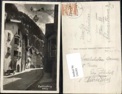 116143,Rattenberg in Tirol Strassenansicht 1929 pub Foto Angerer Schwaz