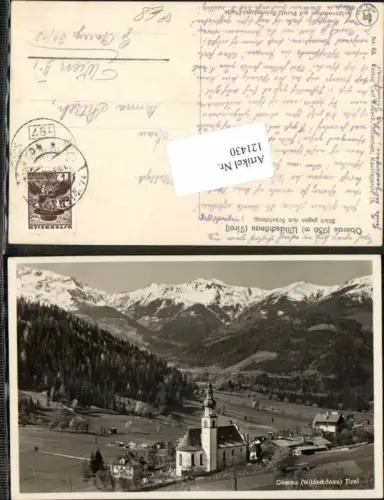 121430,Oberau Wildschönau bei Kufstein 1930 Bahnpost Zug 197