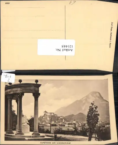 121445,Kufstein m. Listdenkmal Seltene Ansicht 1910