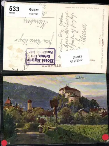 130347,Tolle Künstlerkarte Kufstein Flurkreuz am Weg Tirol 1910 Wiro AK 102