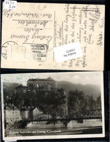 130472,Kufstein Innbrücke Festung Geroldseck Detailansicht 1930