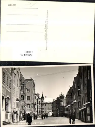 151871,Rattenberg Strassenansicht m. Personen Kanzler Biener Amtsgericht