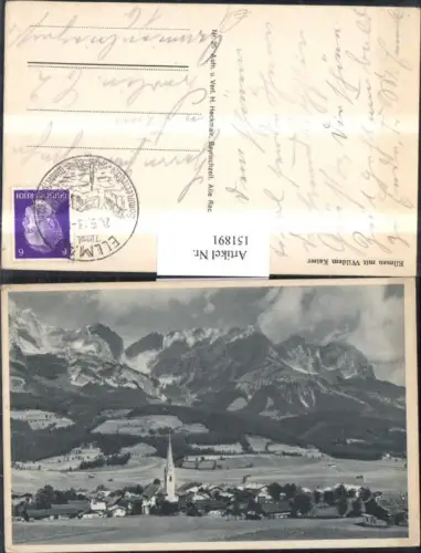 151891,Ellmau m. Wilden Kaiser Totale 1943