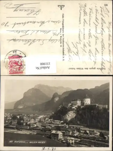 151900,Kufstein g. d. Wilden Kaiser Ansicht 1926