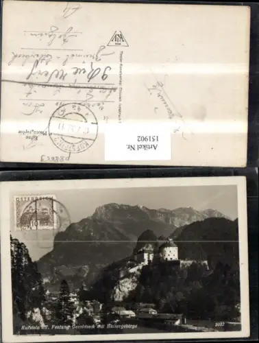 151902,Kufstein Ansicht Festung Geroldseck m. Kaisergebirge 1932