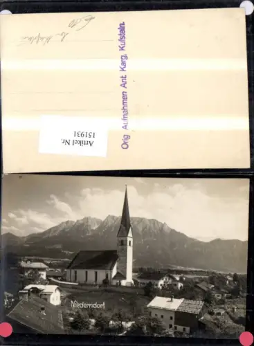 151931,Foto Ak Niederndorf b. Kufstein Ansicht m. Kirche