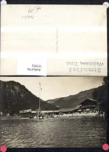 151932,Foto Ak Walchsee Ansicht Strandbad Badegäste