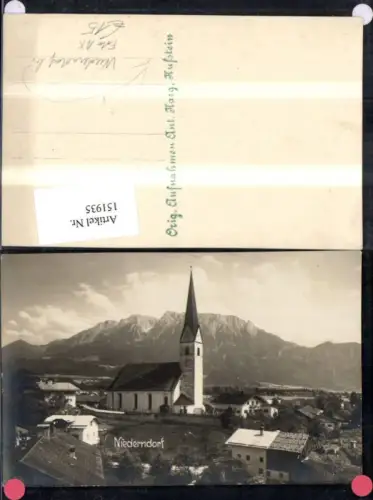 151935,Foto Ak Niederndorf b. Kufstein Ansicht m. Kirche