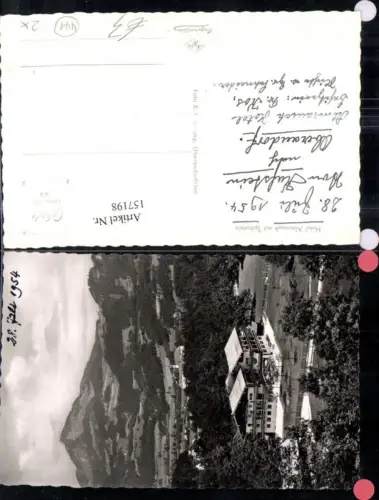 157198,Hotel Almrausch m. Spitzstein 1954 Oberaudorf