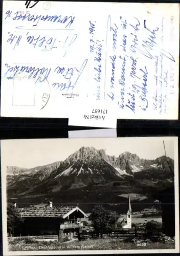 171657,Ellmau Ortsansicht m. Wildem Kaiser