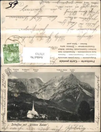 171713,Scheffau m. Wilden Kaiser Gipfelkarte