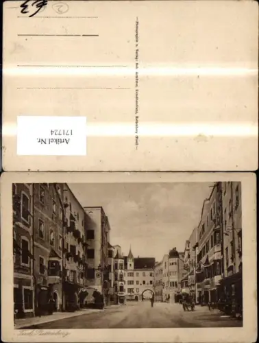 171724,Rattenberg Strassenansicht m. Kutsche Personen