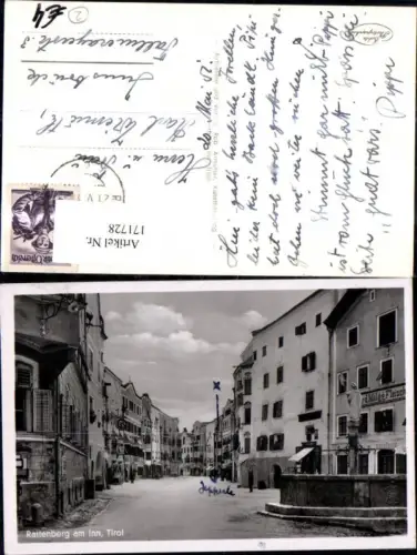 171728,Rattenberg a. Inn Strassenansicht m. Brunnen