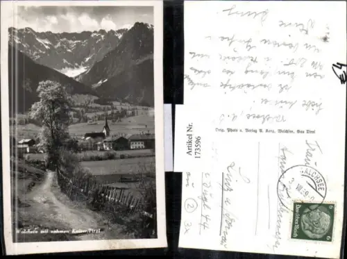 173596,Walchsee m. Zahmen Kaiser Teilansicht Weg