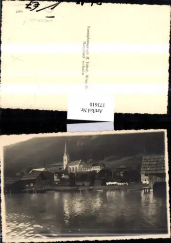 173610,Walchsee Foto AK Teilansicht Kirche See