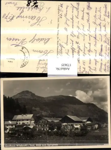 173635,Wildbichl Gasthaus Blick zum Spitzstein Totale