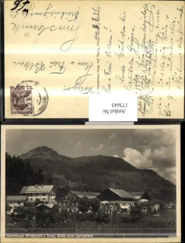 173643,Wildbichl Gasthaus Blick zum Spitzstein Totale