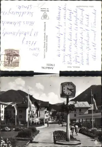 174531,Wörgl Straßenansicht Ortsansicht Gasthof Rose Uhr