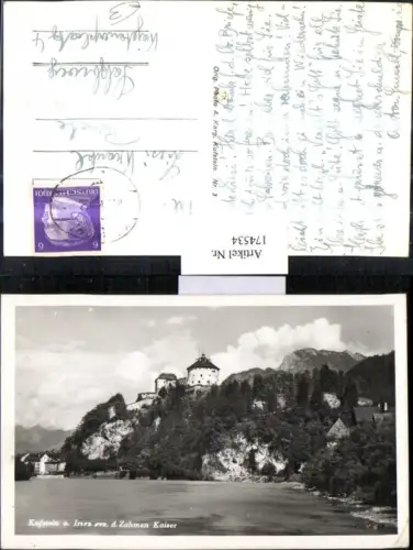 174534,Kufstein Ortsansicht a. Inn m. d. Zahmen Kaiser
