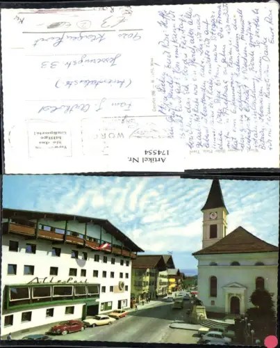 174554,Wörgl Andreas Hofer Platz Straßenansicht Ortsansicht Kirche Gasthof Alte Post