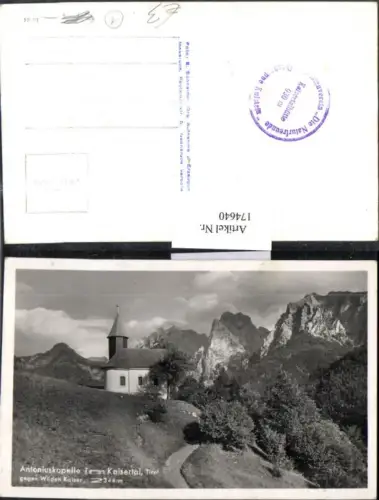 174640,Antoniuskapelle Kapelle i. Kaisertal geg. Wilden Kaiser b. Kufstein
