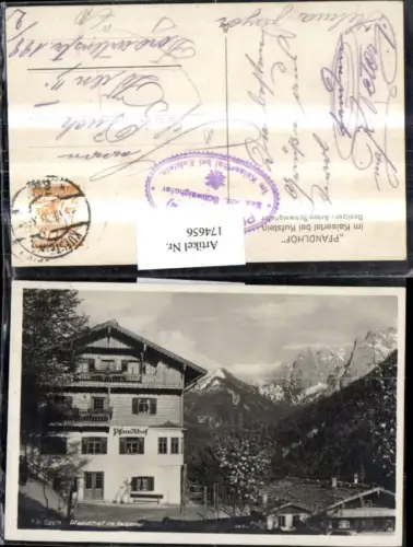 174656,Kaisertal b. Kufstein Alpengasthof Pfandlhof Bes. Anton Schwaighofer
