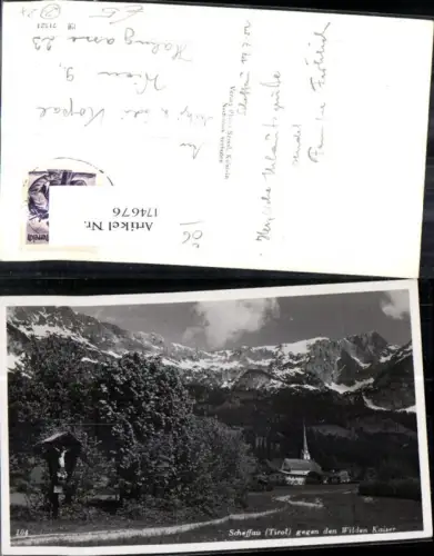 174676,Scheffau geg. d. Wilden Kaiser m. Marterl