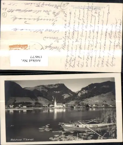 174677,Walchsee Foto Ak m. See Ruderboot Boot