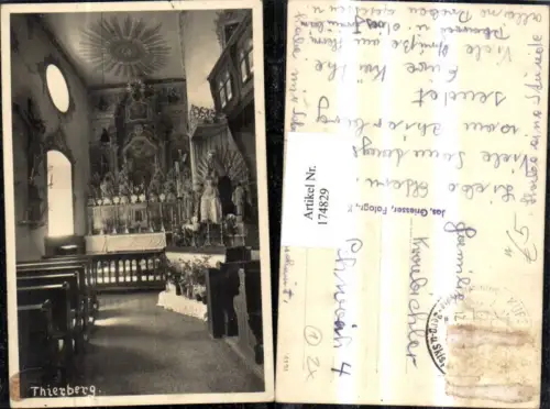 174829,Thierberg Inneres d. Kirche Wallfahrtsort Altar