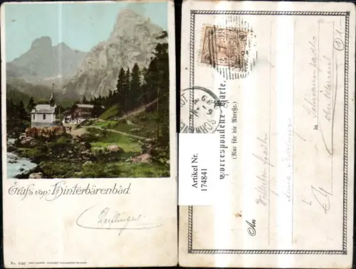 174841,Litho AK Gruß von Hinterbärenbad b. KufsteinTotale