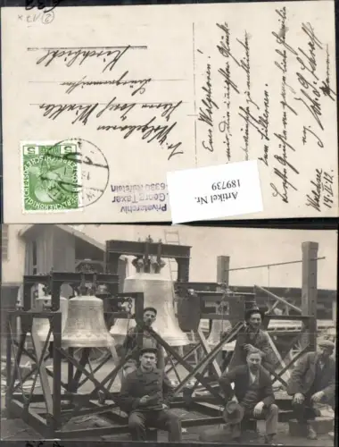 189739,FotoAK Walchsee Glocken Monteure Kirchglocken 1912