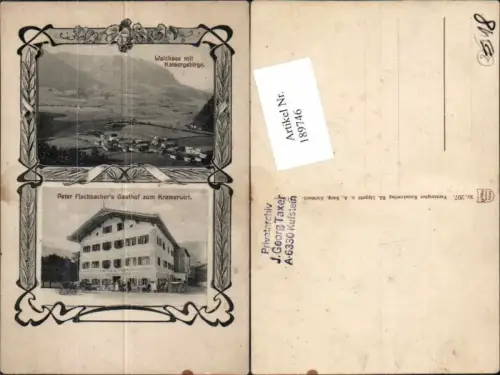 189746,Walchsee in Tirol Gasthaus Kramerwirt Peter Fischbacher