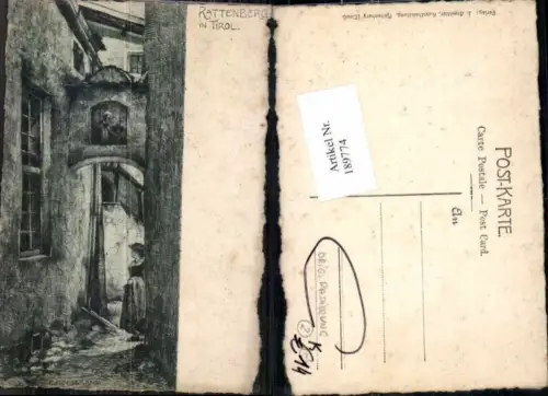 189774,Künstler AK E. Heermann Rattenberg am Inn Gasse Radierung