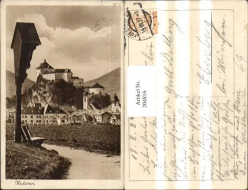 204816,Kufstein Teilansicht Wegkreuz Schloss Burg