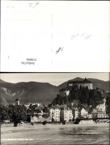 210090,Foto Ak Kufstein Partie a. Inn Festung Brücke